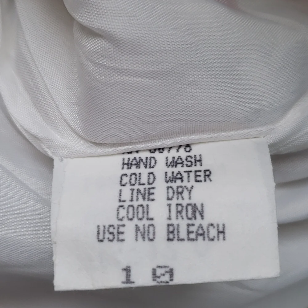 VINTAGE SUNDRESS Geary Roark Kamisoto. Size 10. White with multicolored pattern. - Picture 12 of 13